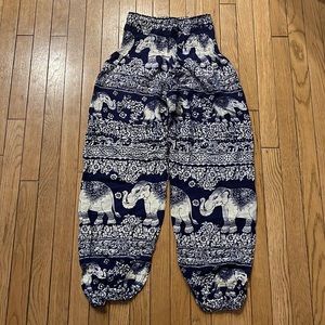 Navy blue elephant pants